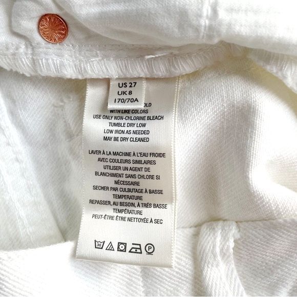 NWT Free People Loving Good Vibrations White Distressed Jean Shorts Size 27 NEW - Picture 13 of 16